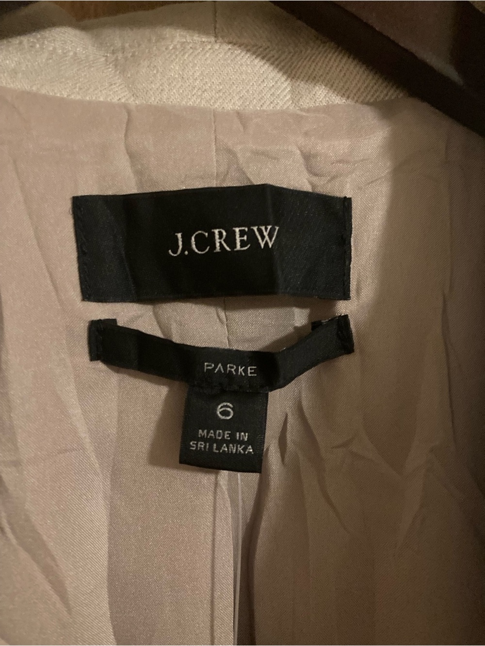 J. Crew Parke Blazer In Stretch Linen Size 6